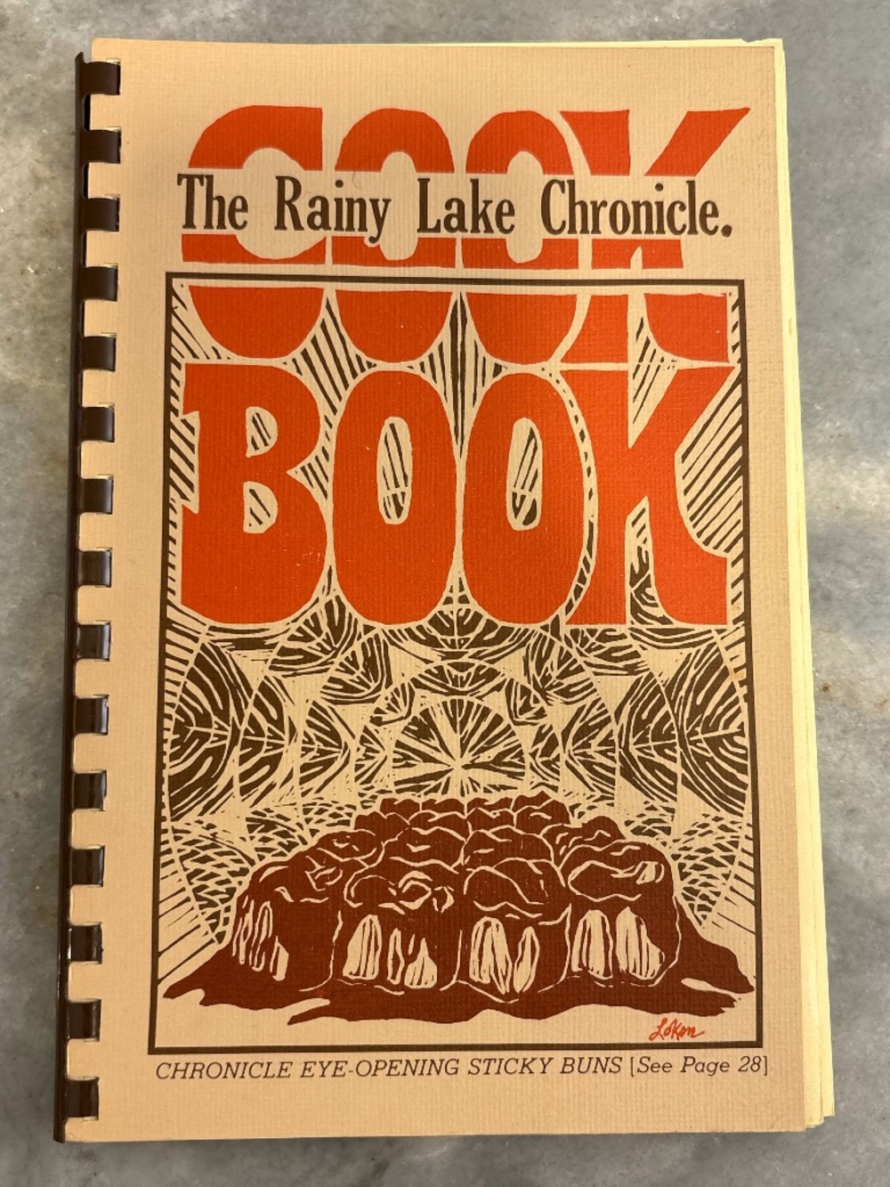 Rainy Lake Chronicle Cookbook Community Recipe Linocut Art Ranier MN